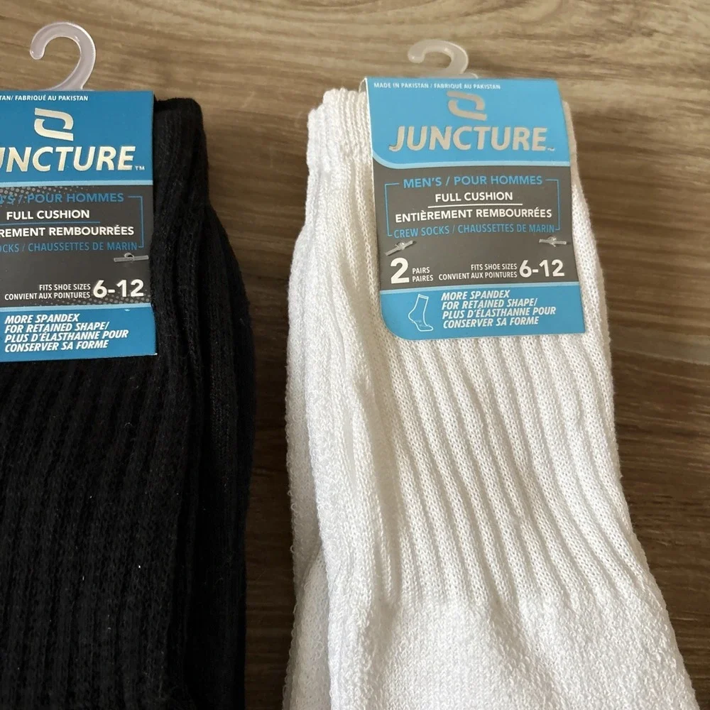NEW Bundle Lot 3 Mens Socks 1 blue 1 black 1 White ribbed polyester shoe sz 6-12